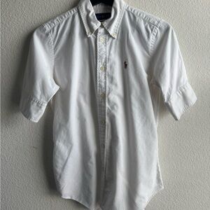 Ralph Lauren White Casual Button Down Shirt